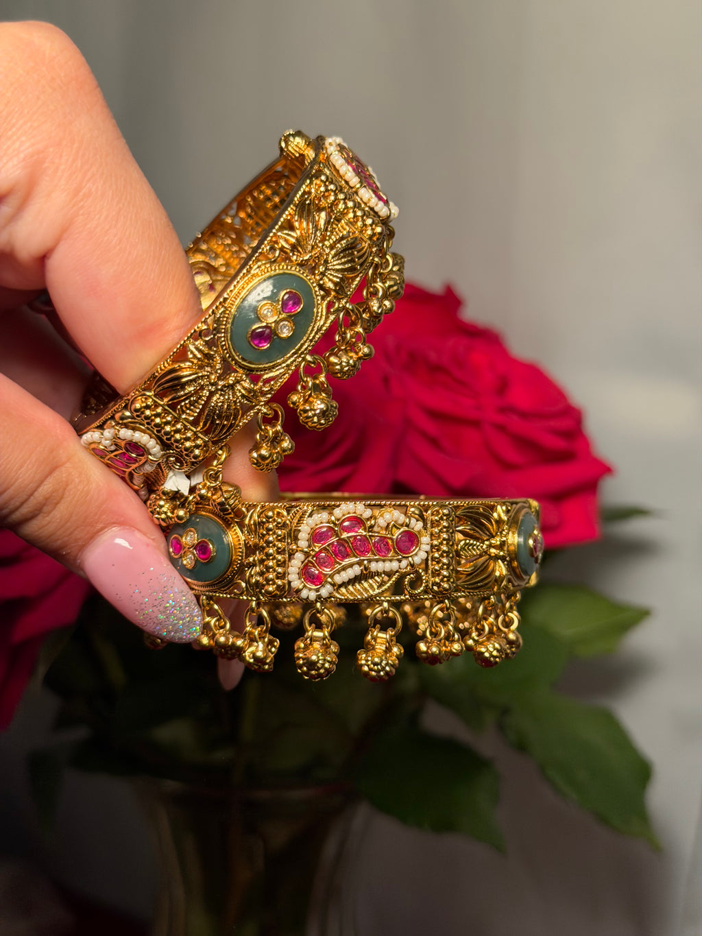 Gold plated kashmiri kangan/kada