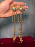 Gold plated kashmiri earrings