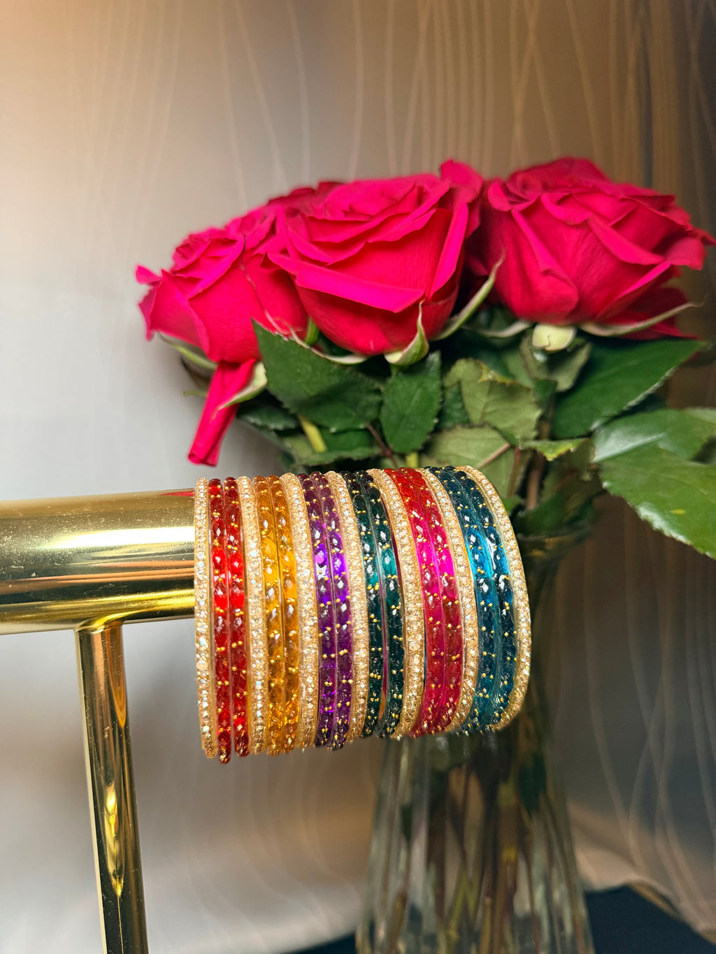 Multicolor Glass Kashmiri Bangles