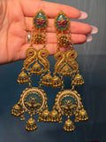 Gold plated Kashmiri earrings (royal look)