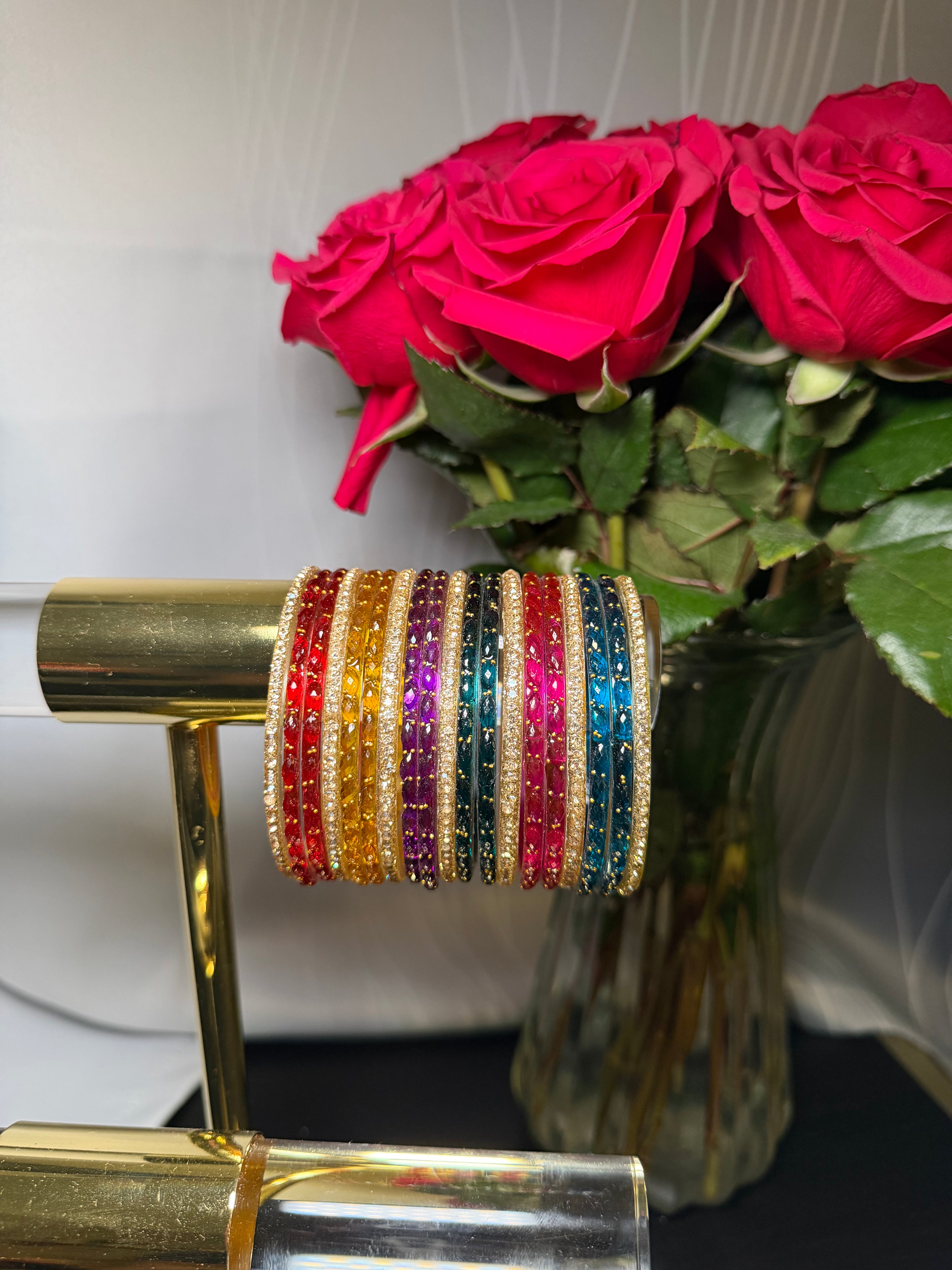 Multicolor Glass Kashmiri Bangles
