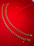 Gold plated jhanjara anklet pair lightweight & elegant