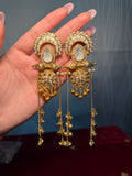 Gold plated kashmiri earrings