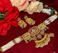 Pachi kundan multicolor designer pendant pearl set with earrings