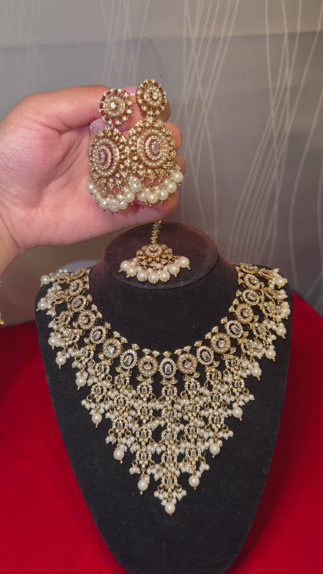 Bridal/Non-bridal Pakistani AD Set with tikka