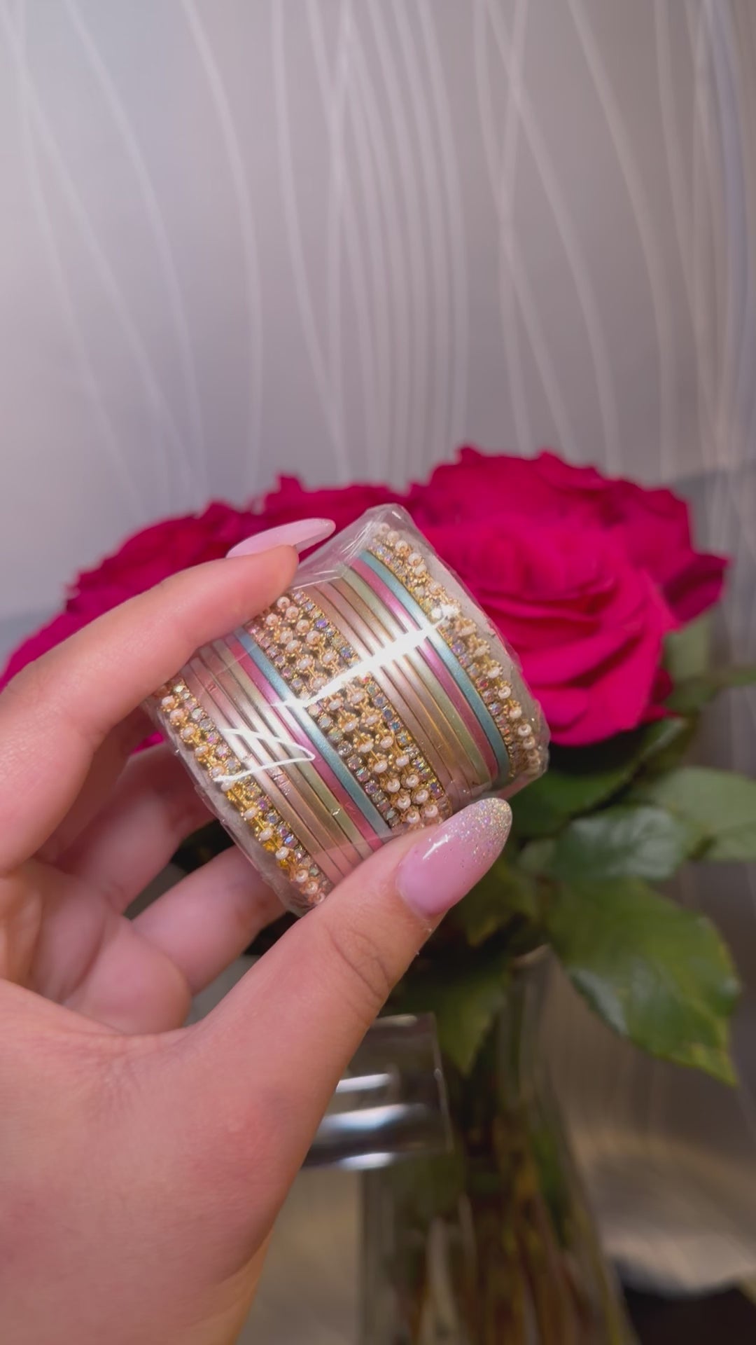 Multicolor/golden kids bangles
